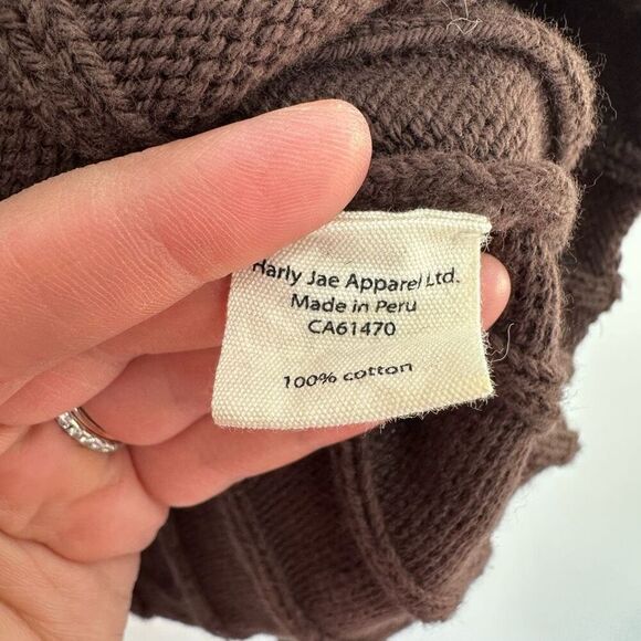 Harley Jae Women’s Muse Crop Boxy Bell Sleeve Chocolate Coco Brown Sweater - Picture 5 of 10